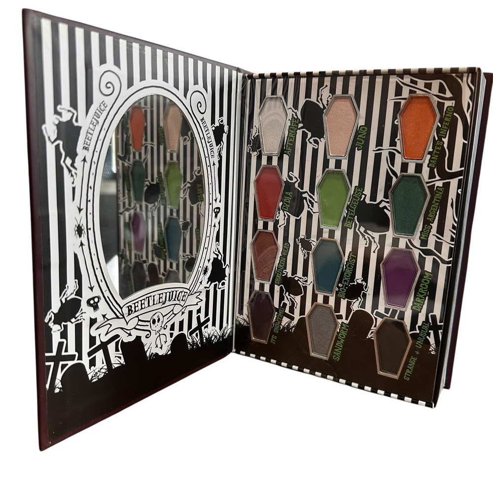 BEETLEJUICE Handbook For The Recently Deceased Eyeshadow Palette Makeup NEW Goth - Picture 3 of 4